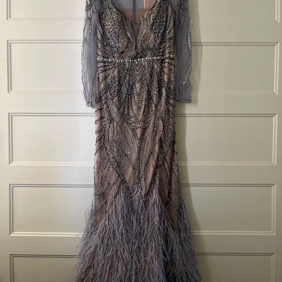 Terani Couture Dresses & Skirts - Terani Couture Long Sleeve Beaded Formal Dress
